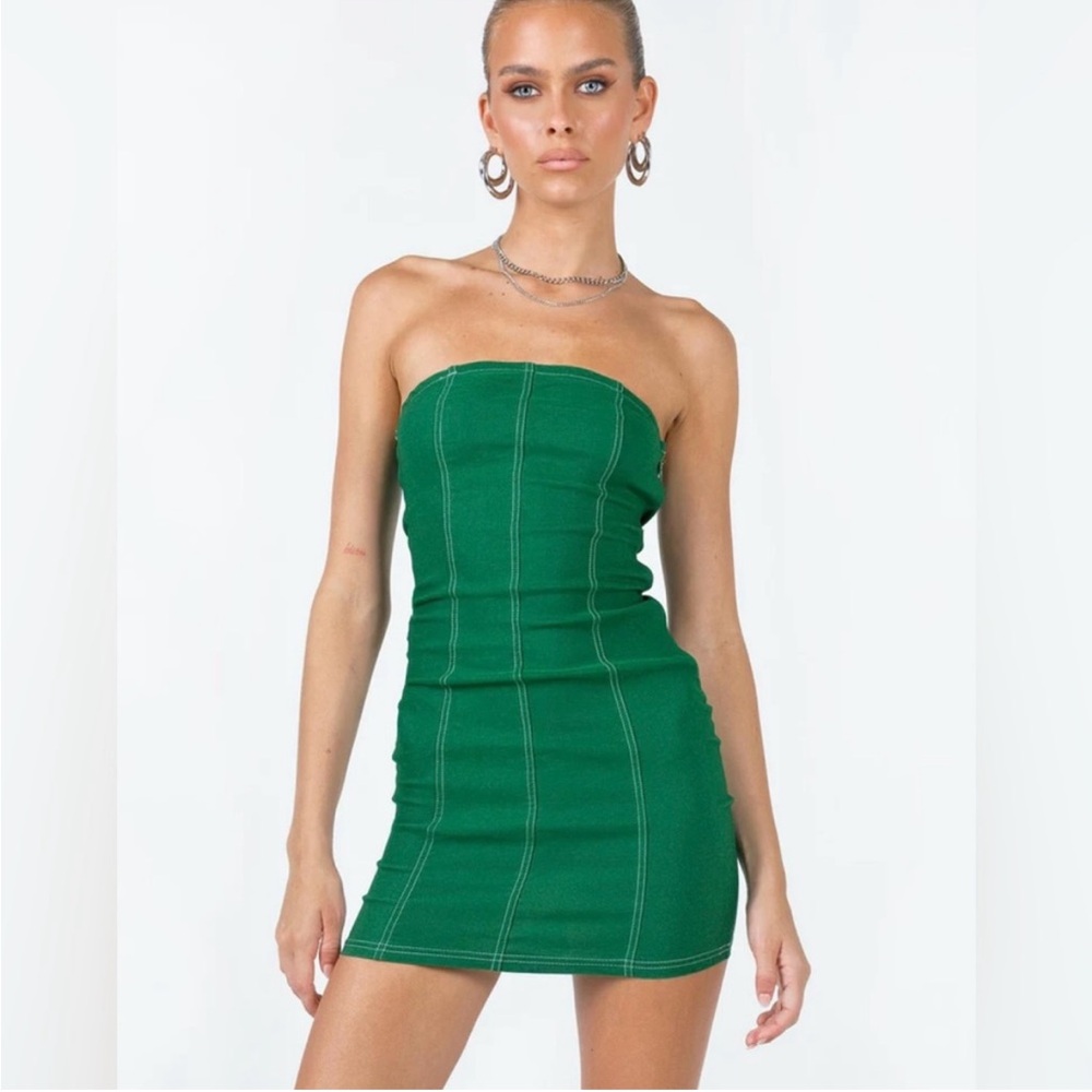 Princess Polly Cinder Mini Dress Green